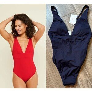 Andie The Sardinia One Piece Swim Navy Size S NWT